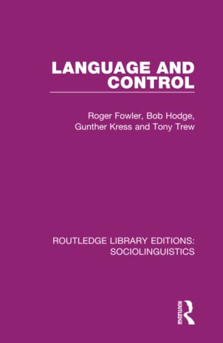 Language and Control [Hardcover]