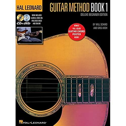 Hal Leonard Guitar Method - Book 1, Deluxe Beginner Edition: Includes Audio & [Paperback]