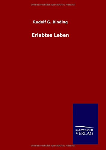 Erlebtes Leben (german Edition) [Hardcover]