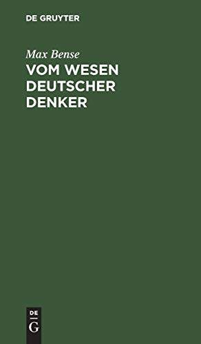 Vom Wesen Deutscher Denker [Hardcover]