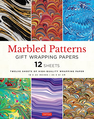 Marbled Patterns Gift Wrapping Papers - 12 sheets: 18 x 24 inch (45 x 61 cm) Hig [Paperback]