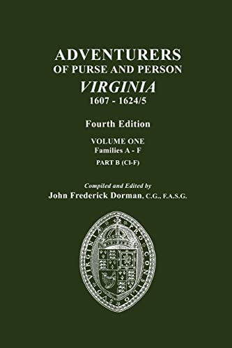 Adventurers Of Purse And Person, Virginia, 1607-1624/5. Fourth Edition. Volume O [Paperback]