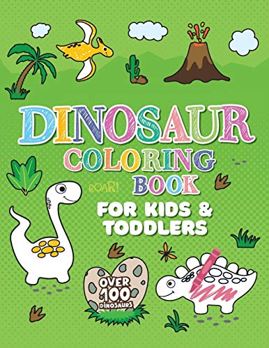 Dinosaur Coloring Book Giant Dino Coloring Book for Kids Ages 2-4 & Toddlers. A