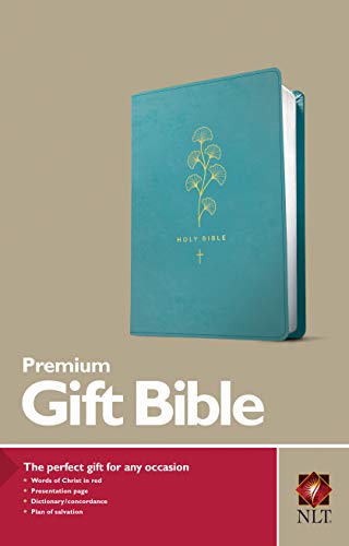 Premium Gift Bible NLT (Red Letter, LeatherLike, Teal) [Leather / fine bindi]