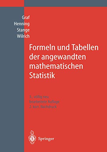 Formeln und Tabellen der angewandten mathematischen Statistik [Paperback]