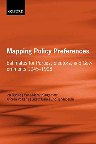 Mapping Policy Preferences Estimates for Parties, Electors, and Governments 194 [Paperback]