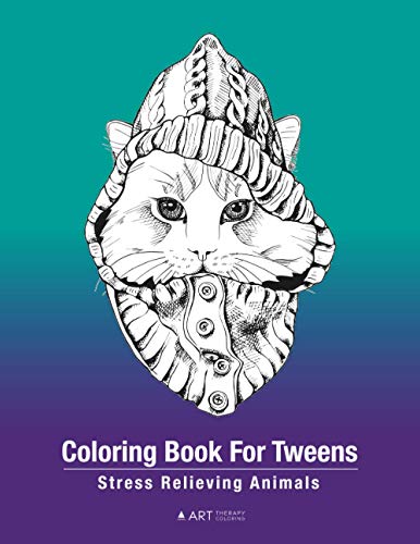 Coloring Book For Teens Stress Relieving Animals  Colouring Pages For Boys &  [Paperback]