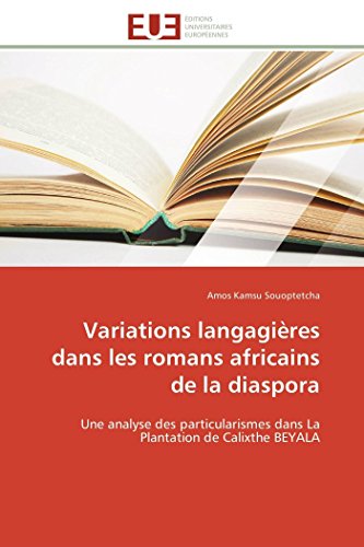 Variations Langagires Dans Les Romans Africains De La Diaspora Une Analyse Des [Paperback]