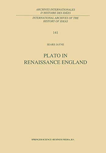 Plato in Renaissance England [Hardcover]