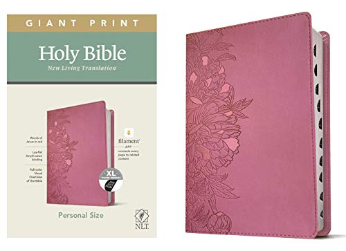 NLT Personal Size Giant Print Bible, Filament Enabled Edition (Red Letter, Leath [Leather / fine bindi]