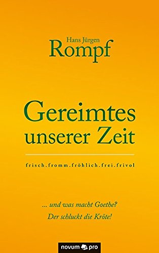 Gereimtes Unserer Zeit (german Edition) [Paperback]