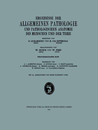 Ergebnisse der Allgemeinen Pathologie und Pathologischen Anatomie des Menschen u [Paperback]