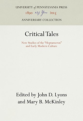 Critical Tales  Ne Studies of the Heptameron and Early Modern Culture [Hardcover]