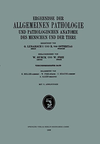 Ergebnisse der Allgemeinen Pathologie und Pathologischen Anatomie des Menschen u [Paperback]