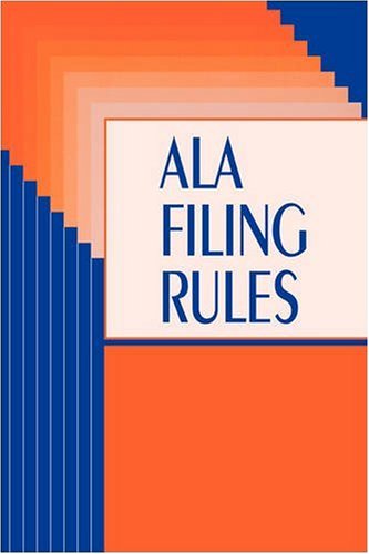 Ala Filing Rules [Paperback]