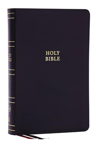 NKJV, Single-Column Reference Bible, Verse-by-verse, Black Bonded Leather, Red L [Leather / fine bindi]