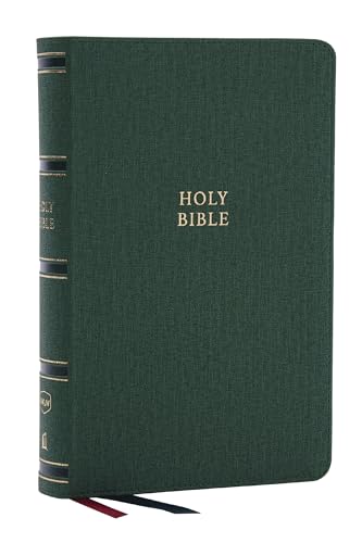 NKJV, Single-Column Reference Bible, Verse-by-verse, Green Leathersoft, Red Lett [Leather / fine bindi]