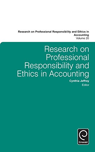 Research On Professional Responsibility And Ethics In Accounting [Hardcover]