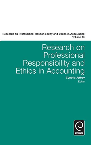 Research On Professional Responsibility And Ethics In Accounting [Hardcover]