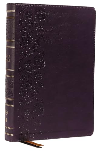 NKJV, Single-Column Wide-Margin Reference Bible, Leathersoft, Purple, Red Letter [Leather / fine bindi]