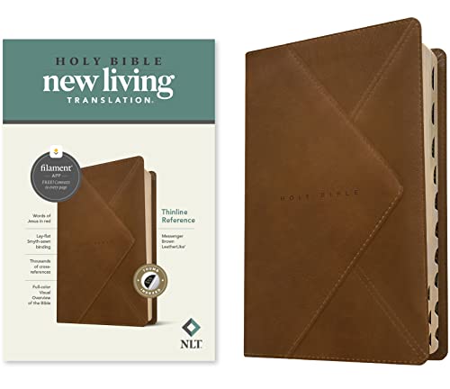 NLT Thinline Reference Bible, Filament Enabled Edition (LeatherLike, Messenger B [Leather / fine bindi]