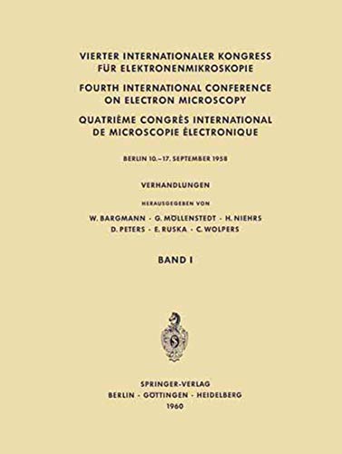 Vierter Internationaler Kongress fr Elektronenmikroskopie / Fourth Internationa [Paperback]