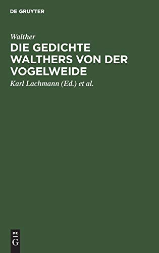 Die Gedichte Walthers von der Vogeleide [Hardcover]