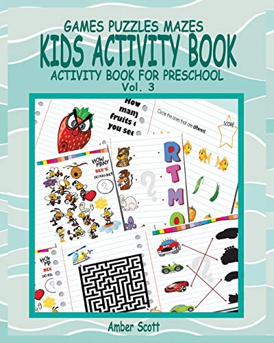 Kids Activity Book ( Activity Book For Preschool ) -Vol. 3 [Paperback]