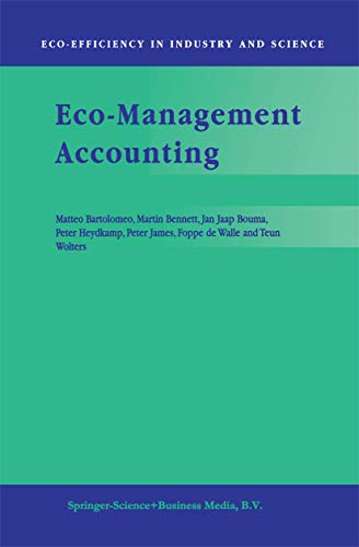 Eco-Management Accounting: Based upon the ECOMAC research projects sponsored by  [Paperback]