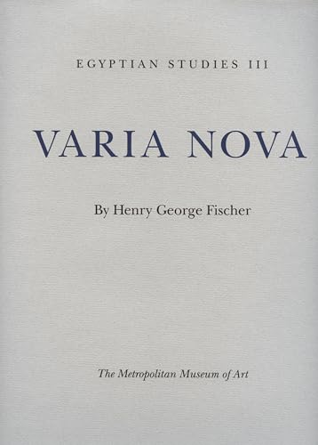 Egyptian Studies III: Varia Nova [Hardcover]