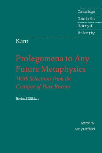 Immanuel Kant: Prolegomena to Any Future Metaphysics: That Will Be Able to Come  [Paperback]