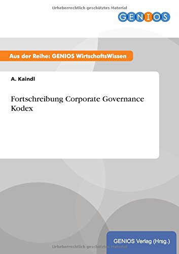 Fortschreibung Corporate Governance Kodex (german Edition) [Paperback]