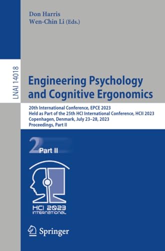 Engineering Psychology and Cognitive Ergonomics: 20th International Conference,  [Paperback]