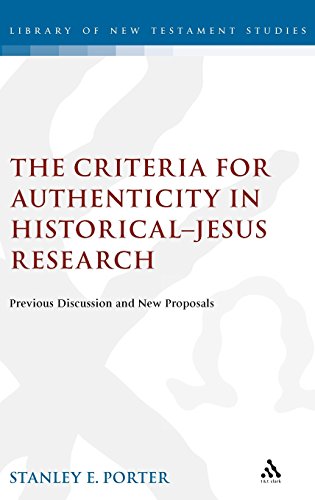 Criteria for Authenticity in Historical-Jesus Research [Hardcover]