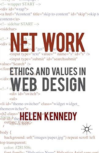 Net Work Ethics and Values in Web Design [Paperback]