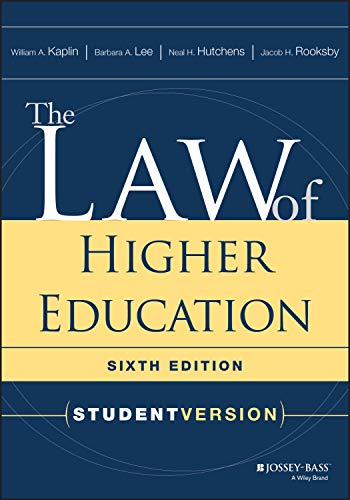 The Law of Higher Education: Student Version