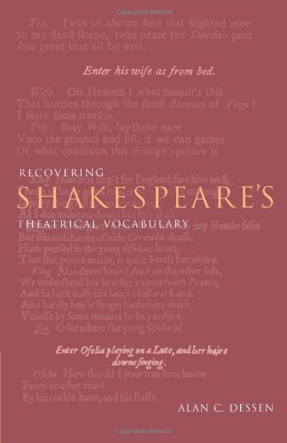 Recovering Shakespeare's Theatrical Vocabulary [Paperback]