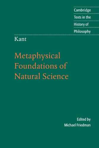 Kant Metaphysical Foundations of Natural Science [Paperback]