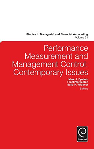 Performance Measurement And Management Control Contemporary Issues (studies In  [Hardcover]