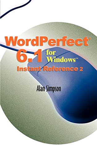 Wordperfect 6.1 For Windos Instant Reference [Paperback]