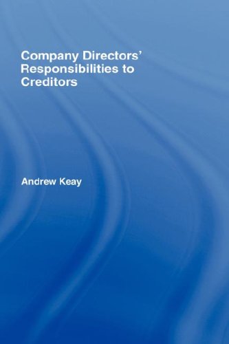 Company Directors' Responsibilities to Creditors [Hardcover]