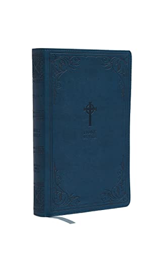 NRSV Catholic Edition Gift Bible, Teal Leathersoft (Comfort Print, Holy Bible, C [Leather / fine bindi]