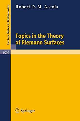 Topics in the Theory of Riemann Surfaces [Paperback]