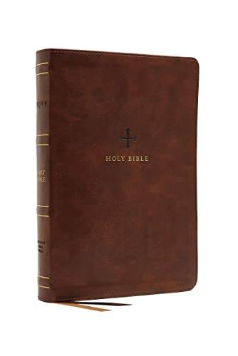 NRSV Large Print Standard Catholic Bible, Brown Leathersoft (Comfort Print, Holy [Leather / fine bindi]