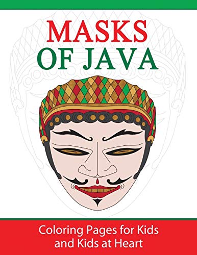 Masks Of Java Coloring Pages For Kids And Kids At Heart (hands-On Art History)  [Paperback]