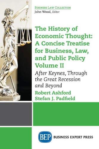 The History Of Economic Thought A Concise Treatise For Business, La, And Publi [Paperback]