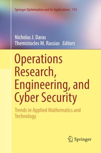 Operations Research, Engineering, and Cyber Security: Trends in Applied Mathemat [Paperback]