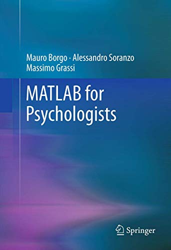 MATLAB for Psychologists [Paperback]