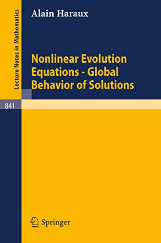 Nonlinear Evolution Equations - Global Behavior of Solutions [Paperback]