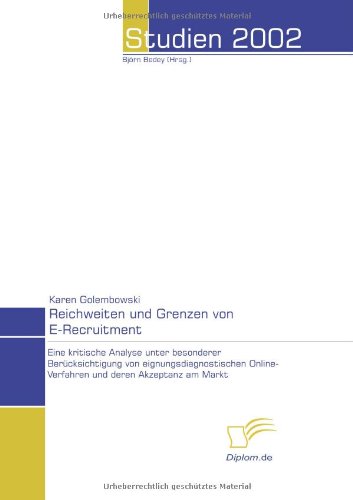 Reicheiten und Grenzen Von E-Recruitment [Paperback]